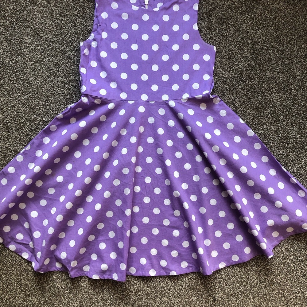 Purple Polka Dot Kids Dress